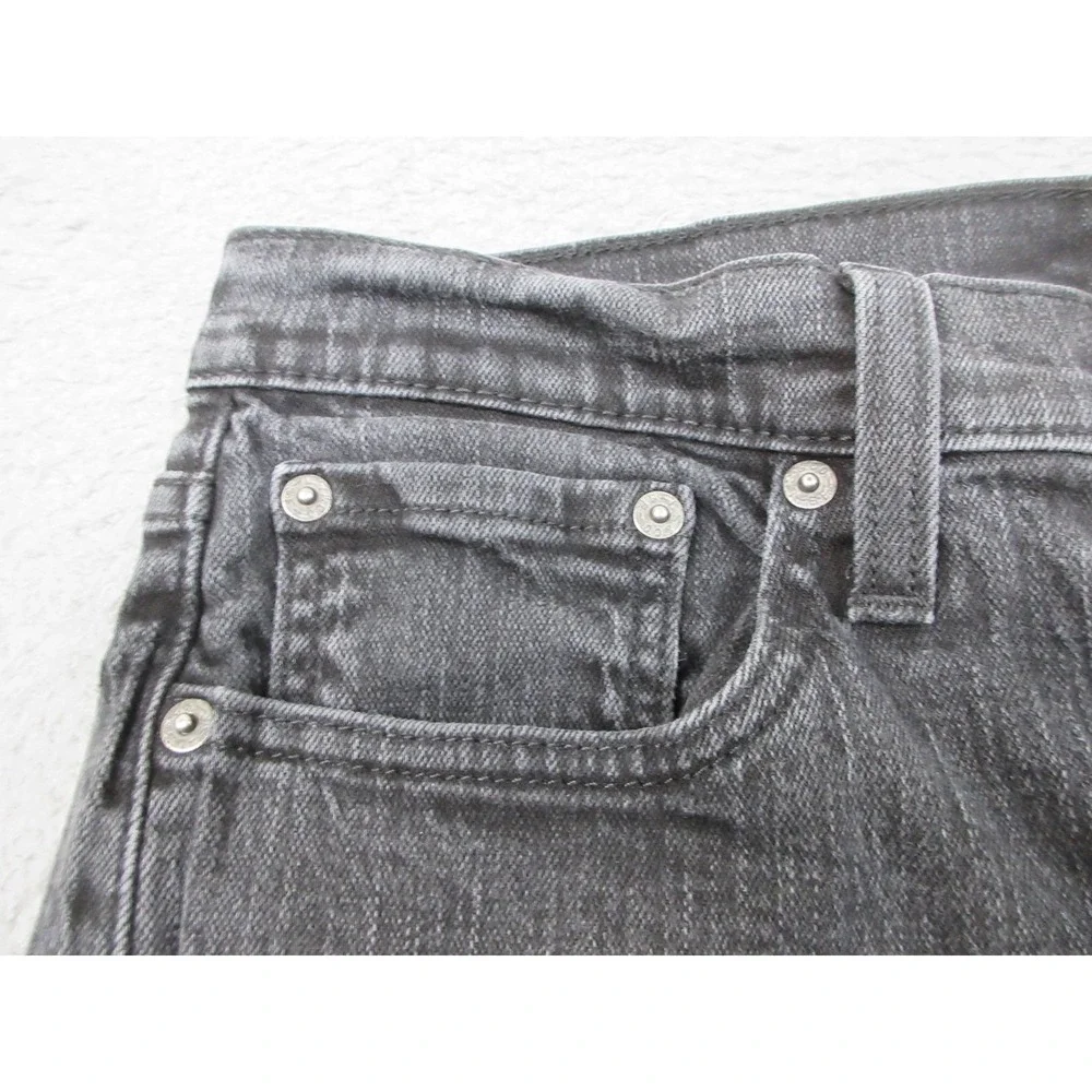 Levis 514 Jeans Mens 31x28 Gray Denim Straight Leg Stretch Low Rise Tagged 33x30